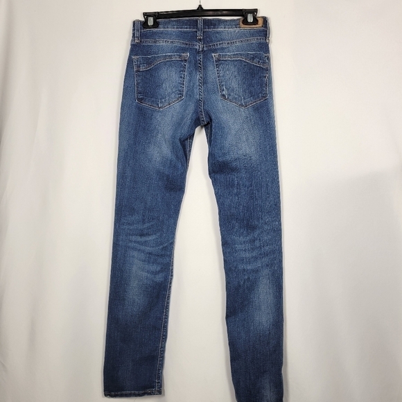 Express Womens Mid Rise Cropped Skinny Stretch Jeans in a Size 2R - Picture 11 of 13